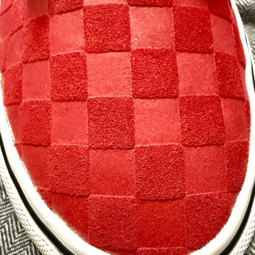VANS-“OldSkool” Sued Red/Red Checkered- Deluxe Comfort Ortholite 500714 *RARE* - Picture 6 of 11